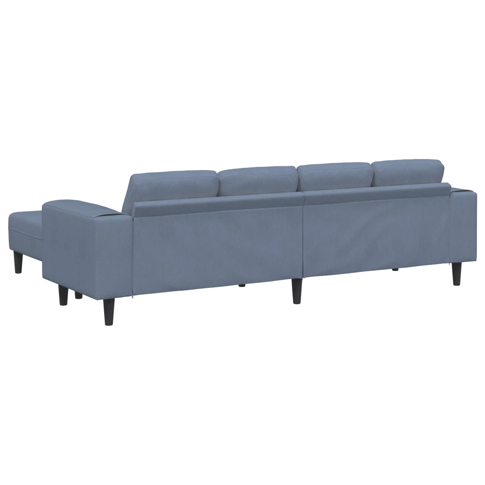 Divano Blu 250 x 188 x 76 cm Tessuto in Cords | homemem39