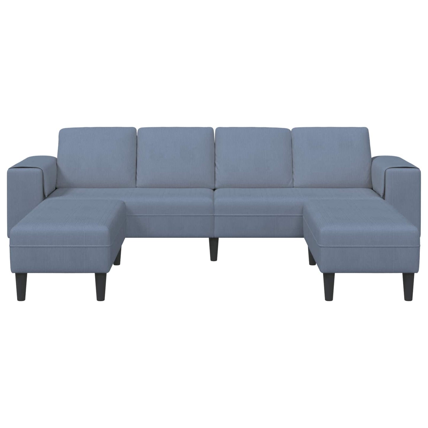 Divano Blu 250 x 188 x 76 cm Tessuto in Cords | homemem39