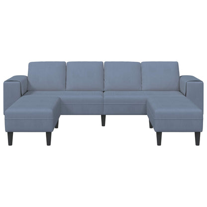 Divano Blu 250 x 188 x 76 cm Tessuto in Cords | homemem39