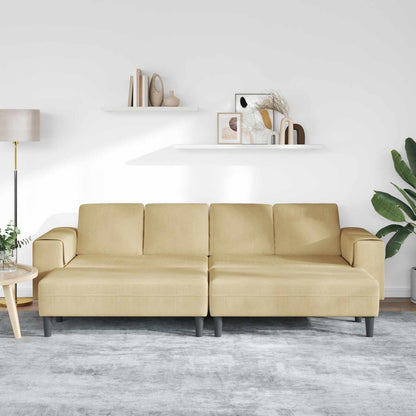 Divano Grigio Verde 250 x 188 x 76 cm Tessuto in Cords | homemem39