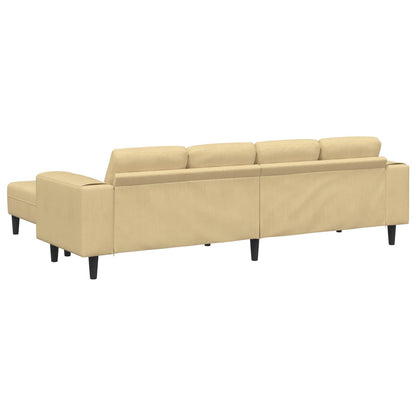 Divano Grigio Verde 250 x 188 x 76 cm Tessuto in Cords | homemem39