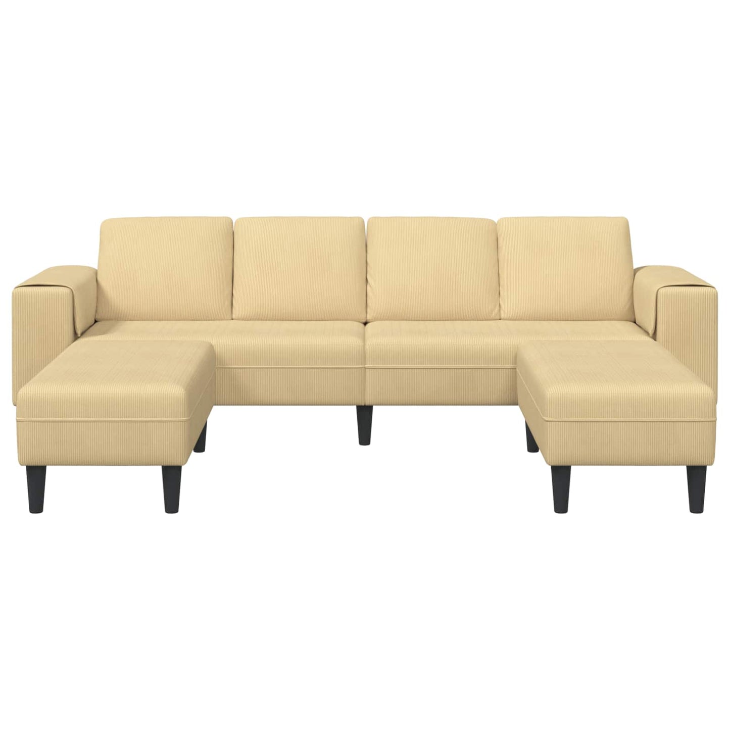 Divano Grigio Verde 250 x 188 x 76 cm Tessuto in Cords | homemem39
