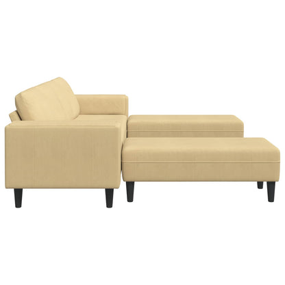 Divano Grigio Verde 250 x 188 x 76 cm Tessuto in Cords | homemem39