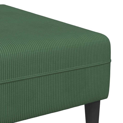 Divano in tessuto con cuscino Verde Scuro Tessuto in velluto a coste