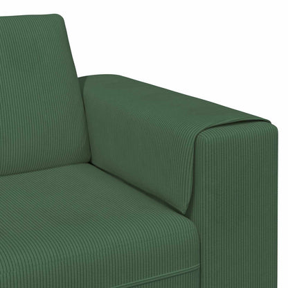 Divano Verde Scuro 250 x 188 x 76 cm Tessuto in Cords