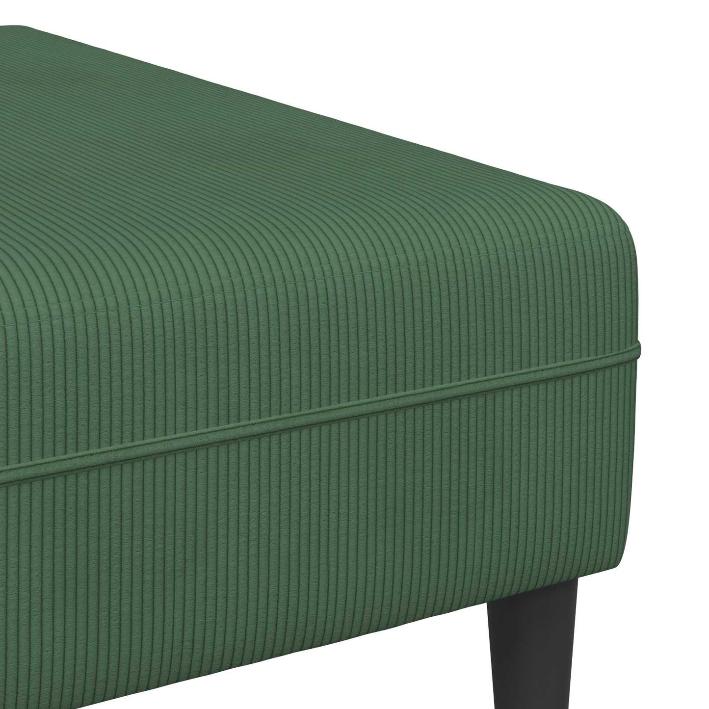 Divano Verde Scuro 250 x 188 x 76 cm Tessuto in Cords