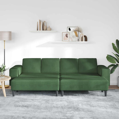 Divano Verde Scuro 250 x 188 x 76 cm Tessuto in Cords