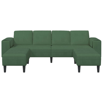 Divano Verde Scuro 250 x 188 x 76 cm Tessuto in Cords