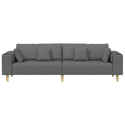 Divano con cuscino Grigio scuro 250 x 77 x 76 cm Tessuto | homemem39