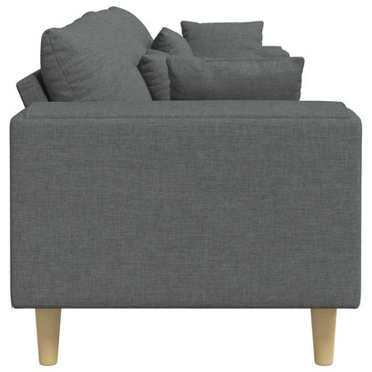 Divano con cuscino Grigio scuro 250 x 77 x 76 cm Tessuto | homemem39