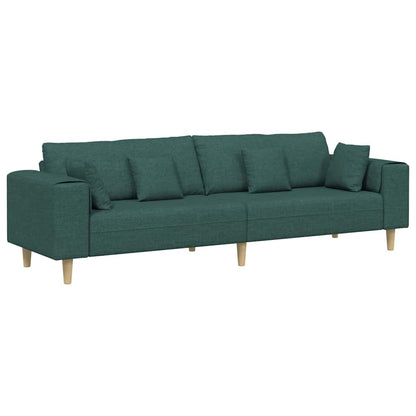 Divano con cuscino Verde Scuro 250 x 77 x 76 cm Tessuto | homemem39
