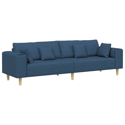 Divano con cuscino Blu 250 x 77 x 76 cm Tessuto | homemem39