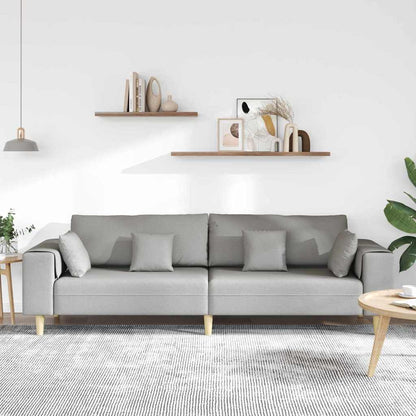 Divano Grigio Nuvola 250 x 77 x 76 cm Tessuto | homemem39