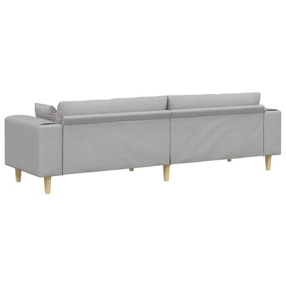 Divano Grigio Nuvola 250 x 77 x 76 cm Tessuto | homemem39