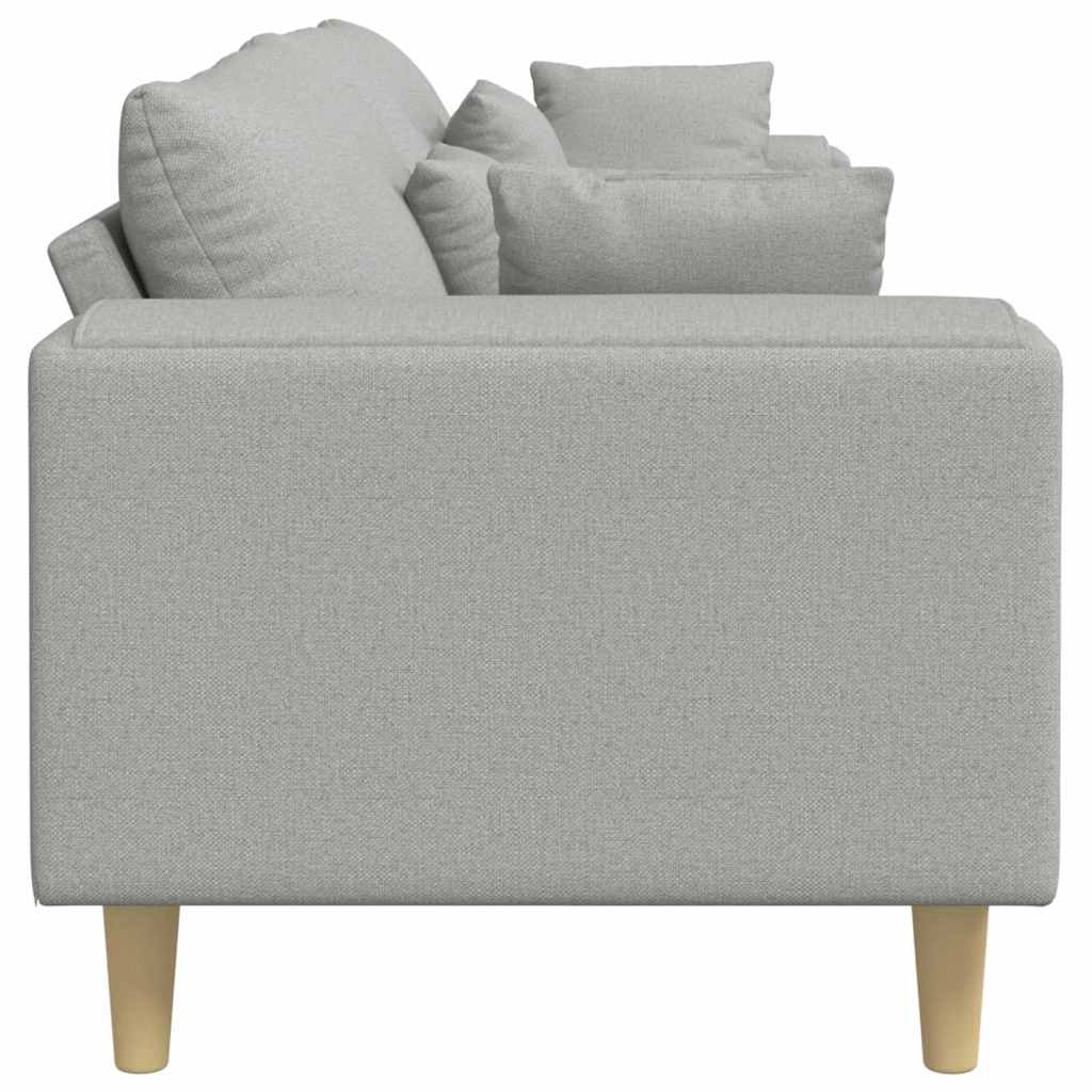 Divano in tessuto con cuscino Grigio Nuvola 208 cm Tessuto - homemem39