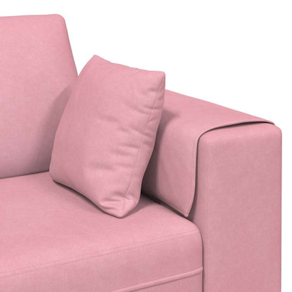 Divano in Velluto con cuscino Rosa 209 cm Velluto