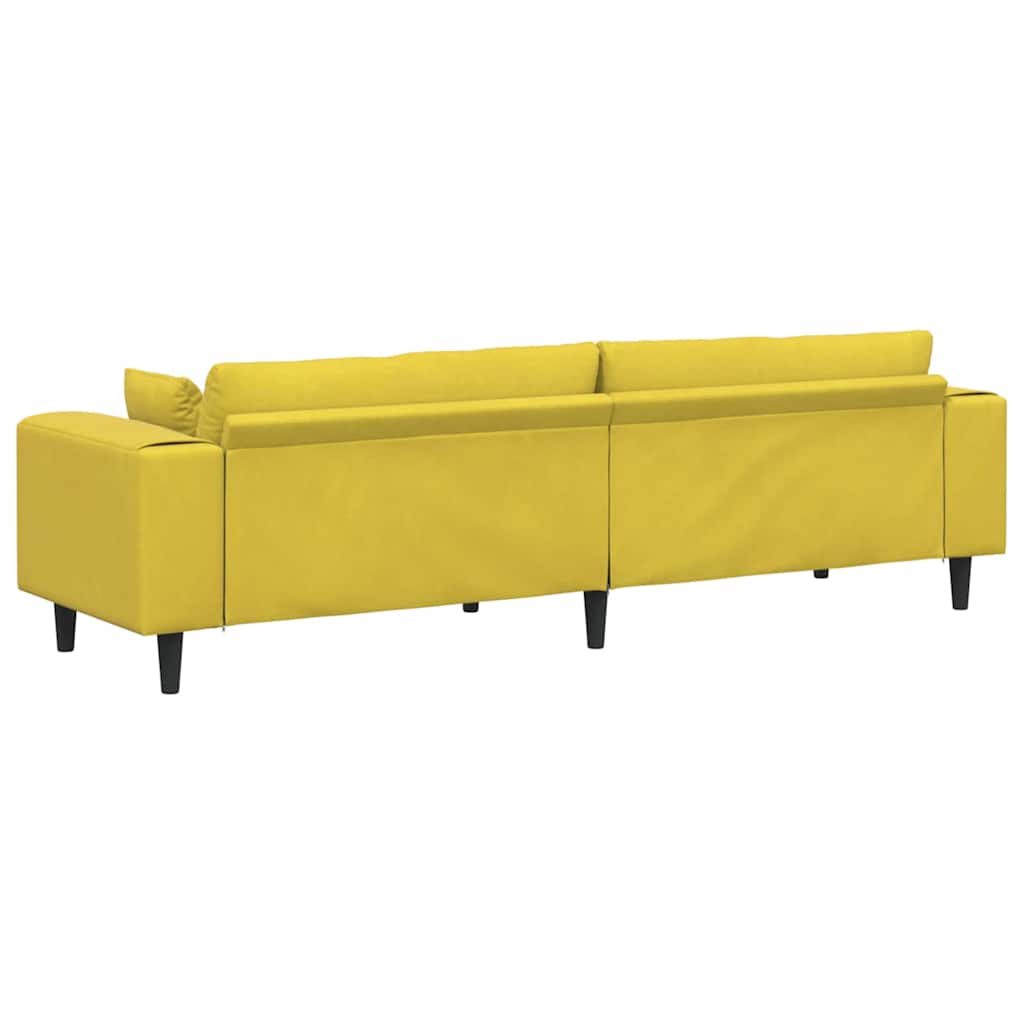Divano Giallo 250 x 77 x 76 cm Velluto | homemem39