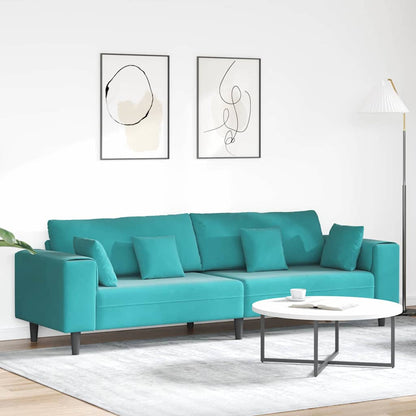 Divano Turchese 250 x 77 x 76 cm Velluto