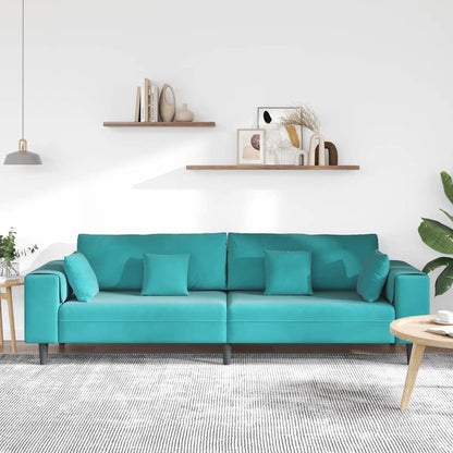Divano Turchese 250 x 77 x 76 cm Velluto