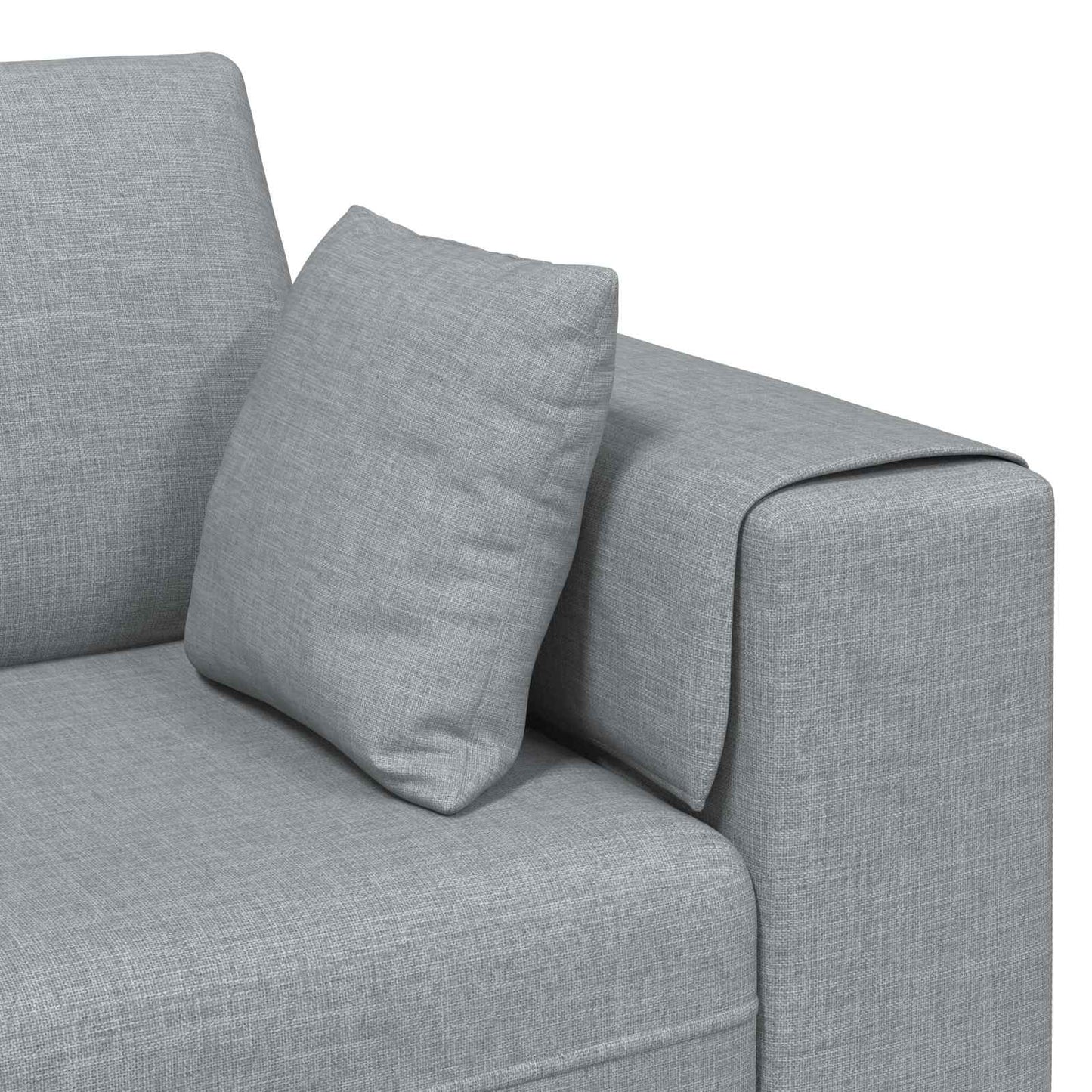 Divano con cuscino 3 pcs Grigio chiaro Tessuto | homemem39