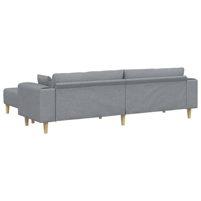 Divano in tessuto con cuscino Grigio chiaro 208 cm Tessuto - homemem39