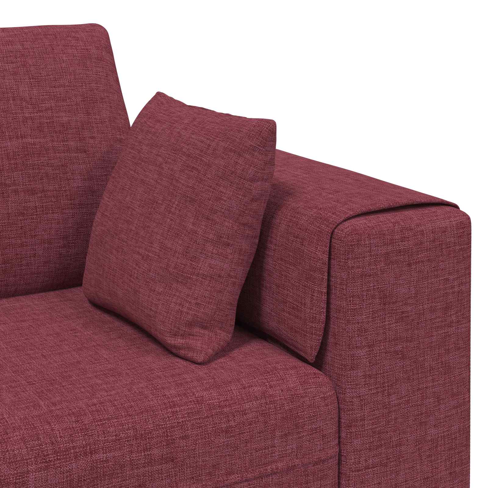 Divano con cuscino 3 pcs Rosso Vino Tessuto | homemem39