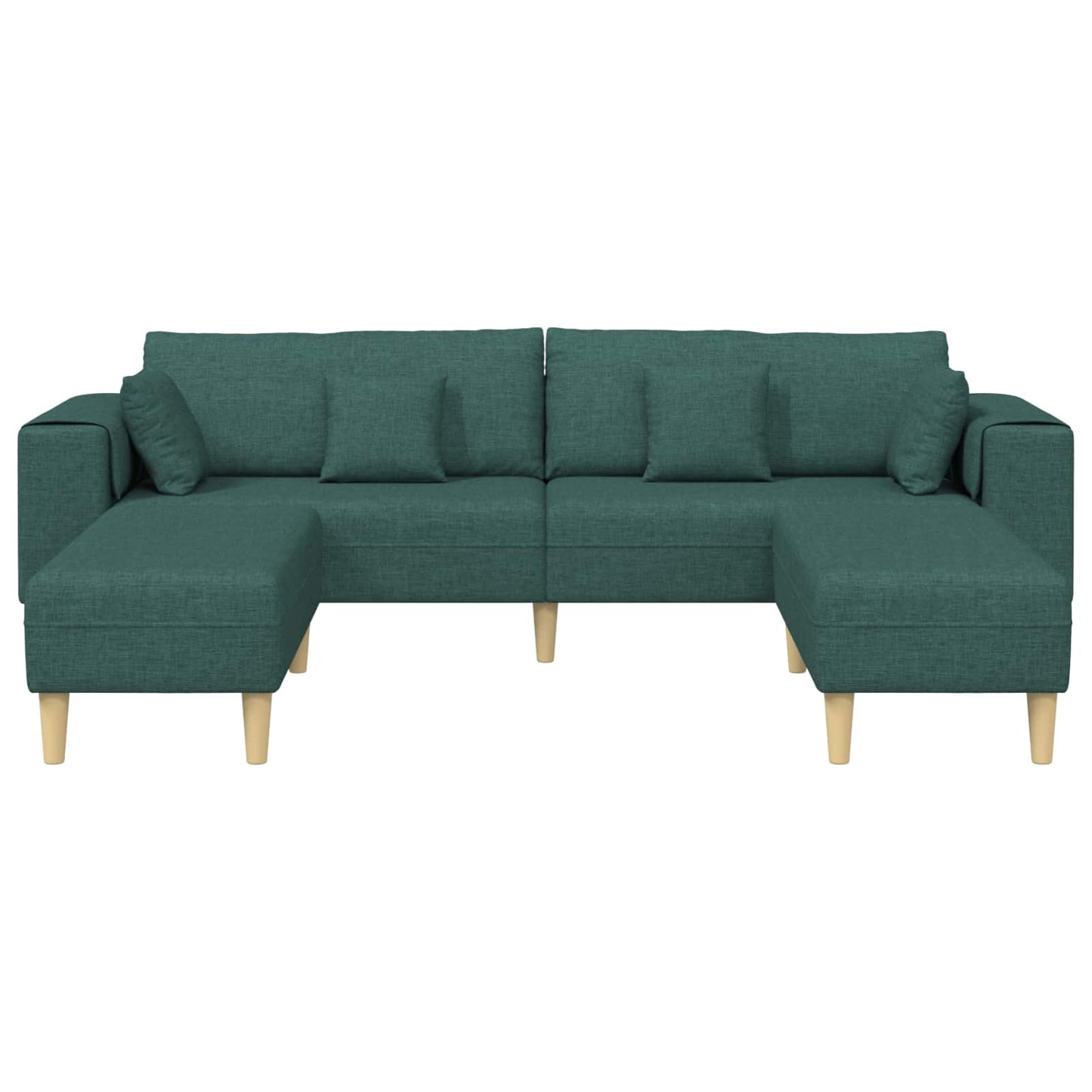 Divano con cuscino 3 pcs Verde Scuro Tessuto | homemem39