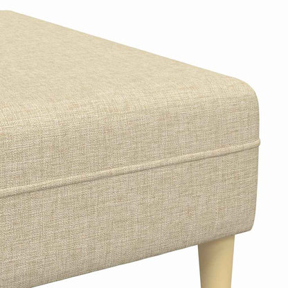 Divano in tessuto con cuscino 3 pcs Crema 208 cm Tessuto