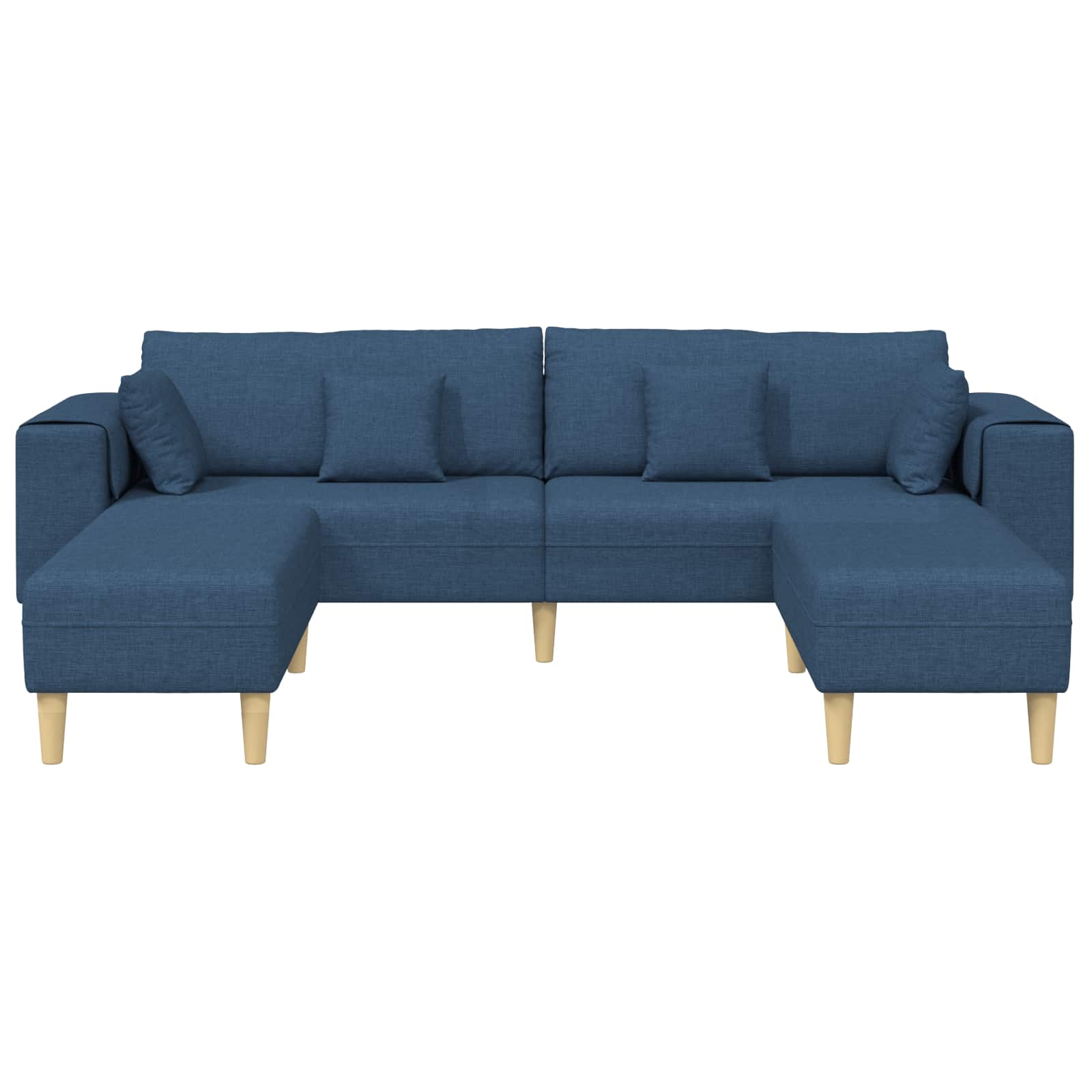 Divano con cuscino 3 pcs Blu Tessuto | homemem39