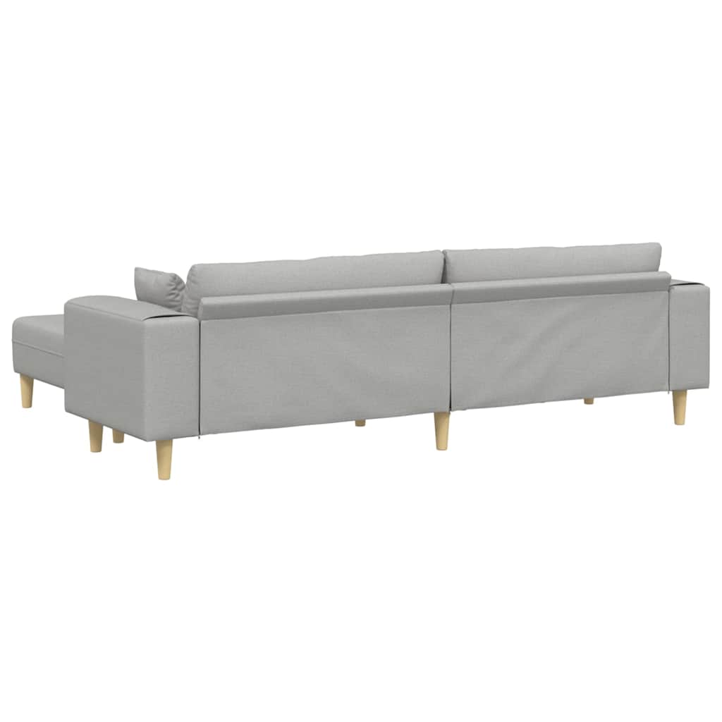 Divano in tessuto con cuscino Grigio Nuvola 208 cm Tessuto - homemem39