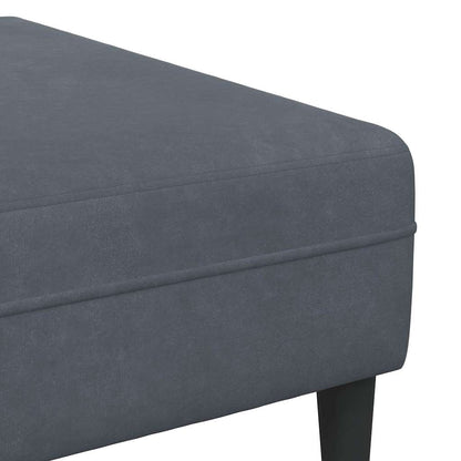Divano in Velluto con cuscino 3 pcs Grigio scuro 208 cm Velluto