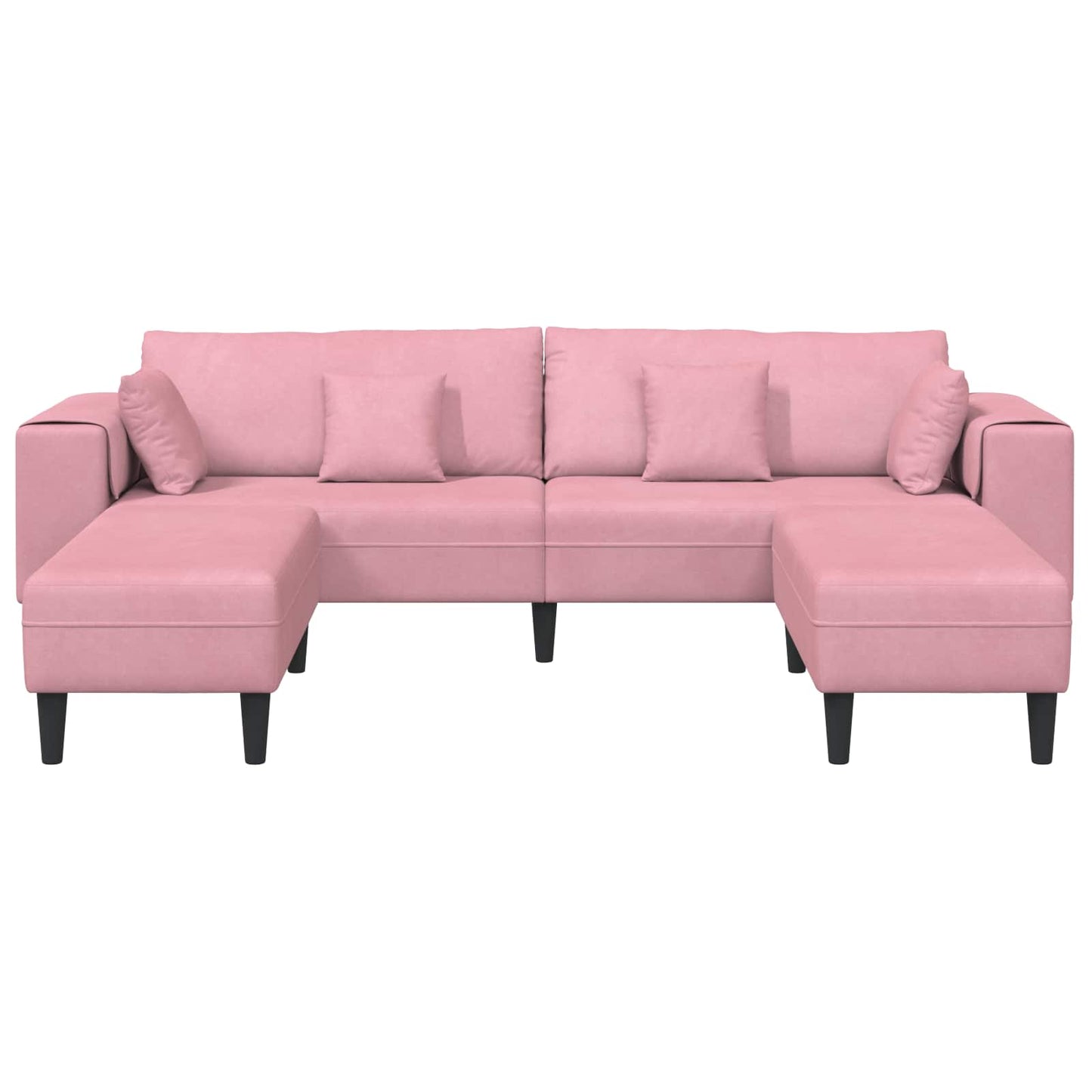 Divano 3 pz Rosa Velluto
