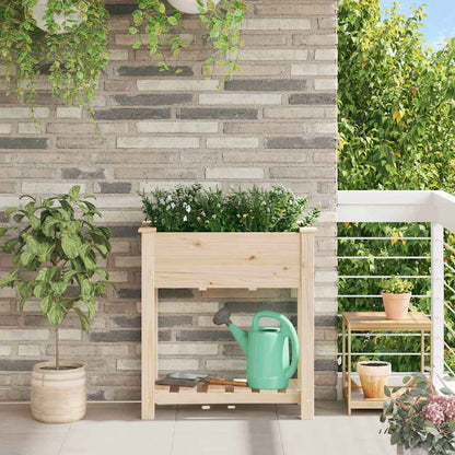 Vaso da giardino con lo scaffale Beige 71 x 37 x 76.5 cm