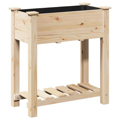 Vaso da giardino con lo scaffale Beige 71 x 37 x 76.5 cm