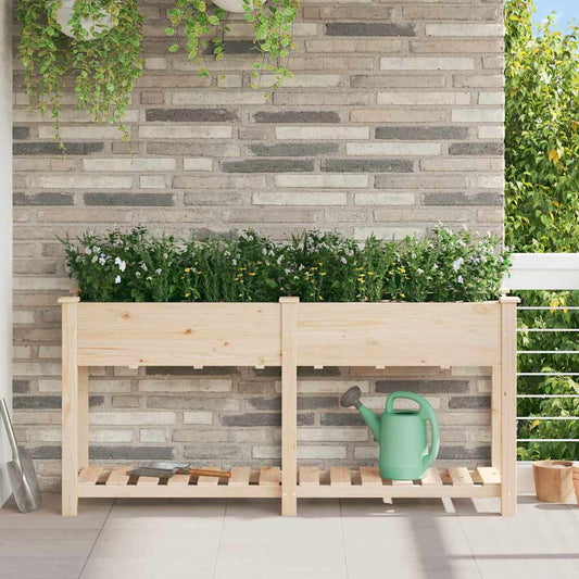 Vaso da giardino con lo scaffale Beige 161 x 43 x 76.5 cm