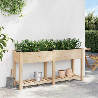Vaso da giardino con lo scaffale Beige 161 x 43 x 76.5 cm