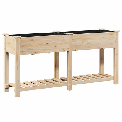 Vaso da giardino con lo scaffale Beige 161 x 43 x 76.5 cm