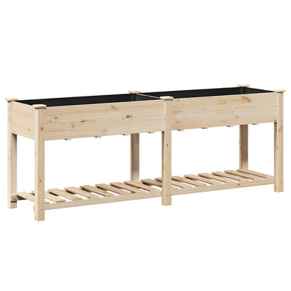 Vaso da giardino con lo scaffale Beige 203 x 53 x 76.5 cm