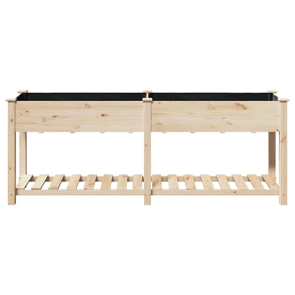 Vaso da giardino con lo scaffale Beige 203 x 53 x 76.5 cm