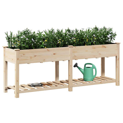 Vaso da giardino con lo scaffale Beige 203 x 53 x 76.5 cm