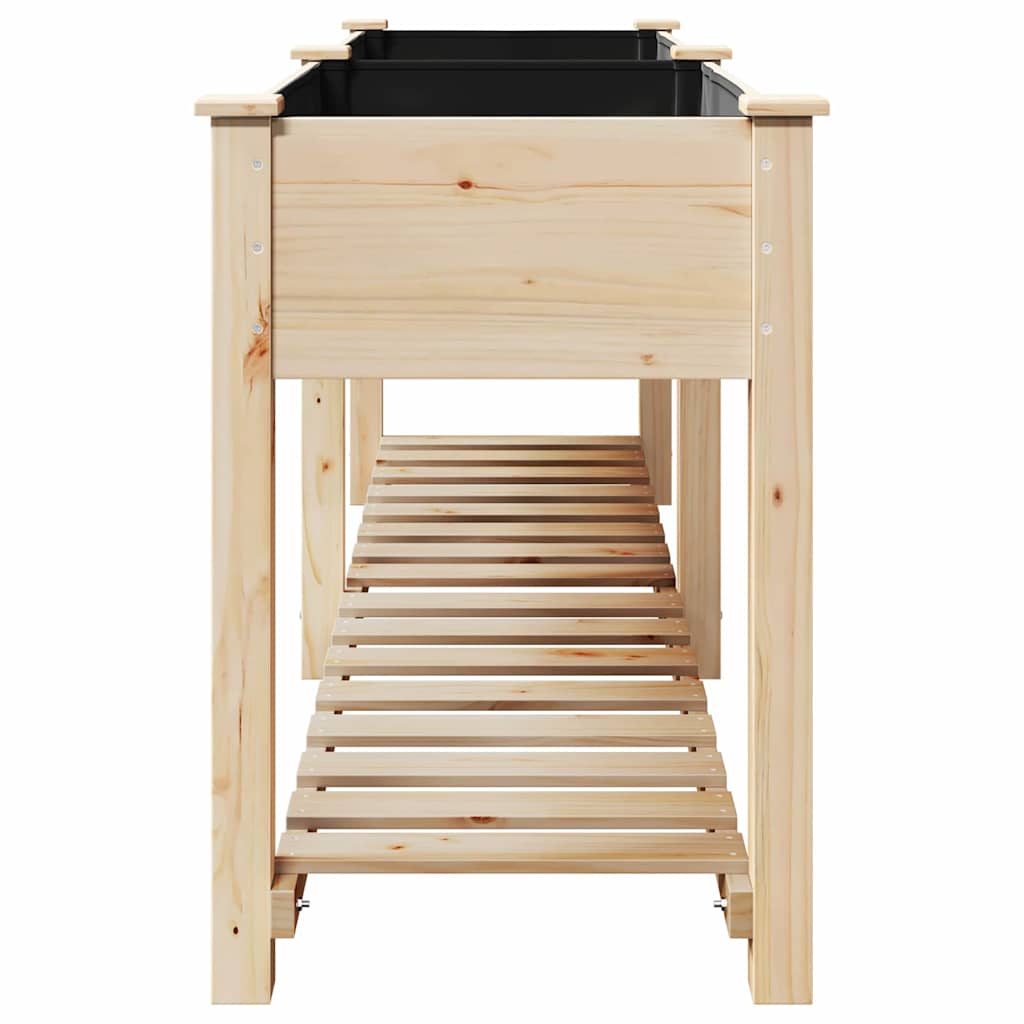 Vaso da giardino con lo scaffale Beige 203 x 53 x 76.5 cm