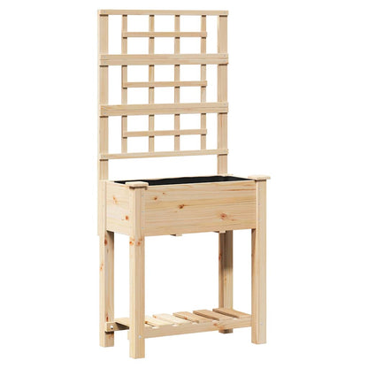 Vaso da giardino con lo scaffale Beige 71 x 38 x 152 cm