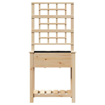 Vaso da giardino con lo scaffale Beige 71 x 38 x 152 cm