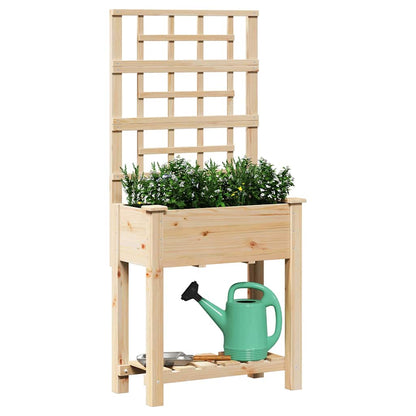 Vaso da giardino con lo scaffale Beige 71 x 38 x 152 cm