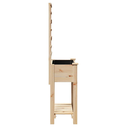 Vaso da giardino con lo scaffale Beige 71 x 38 x 152 cm