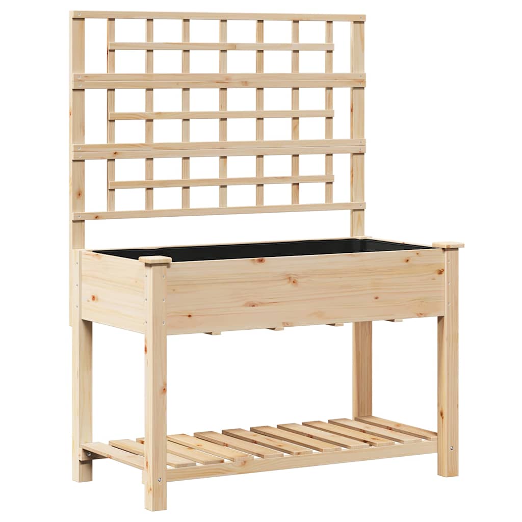 Vaso da giardino con lo scaffale Beige 115 x 60.5 x 153 cm