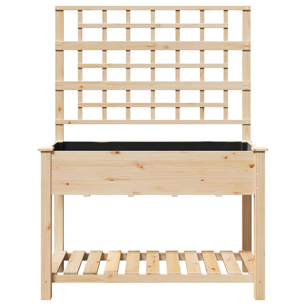 Vaso da giardino con lo scaffale Beige 115 x 60.5 x 153 cm