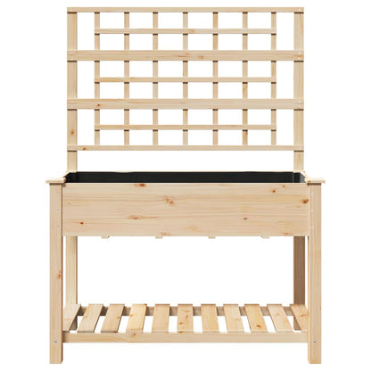 Vaso da giardino con lo scaffale Beige 115 x 60.5 x 153 cm