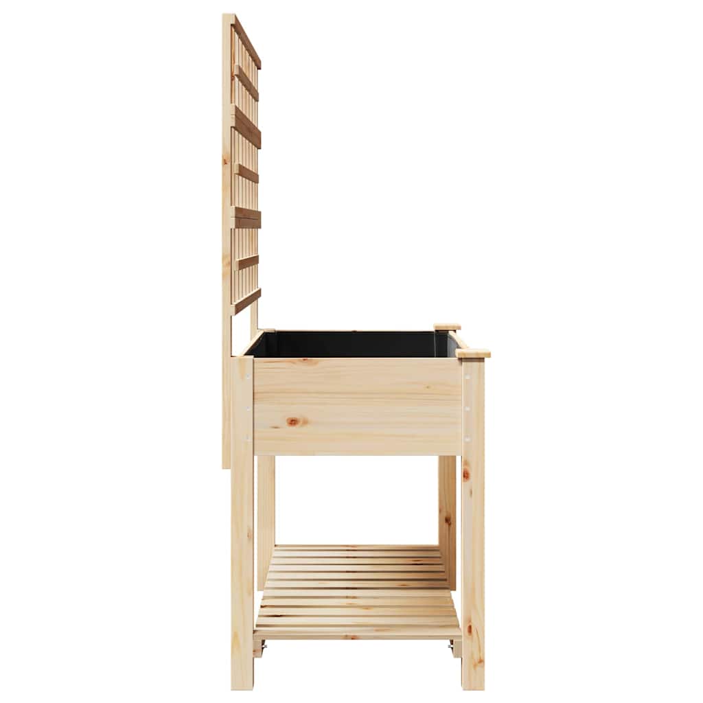 Vaso da giardino con lo scaffale Beige 115 x 60.5 x 153 cm