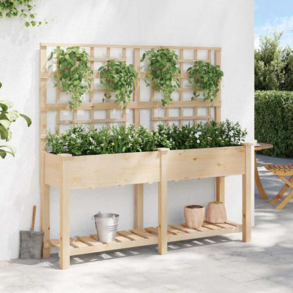Vaso da giardino con lo scaffale Beige 161 x 46 x 152.5 cm